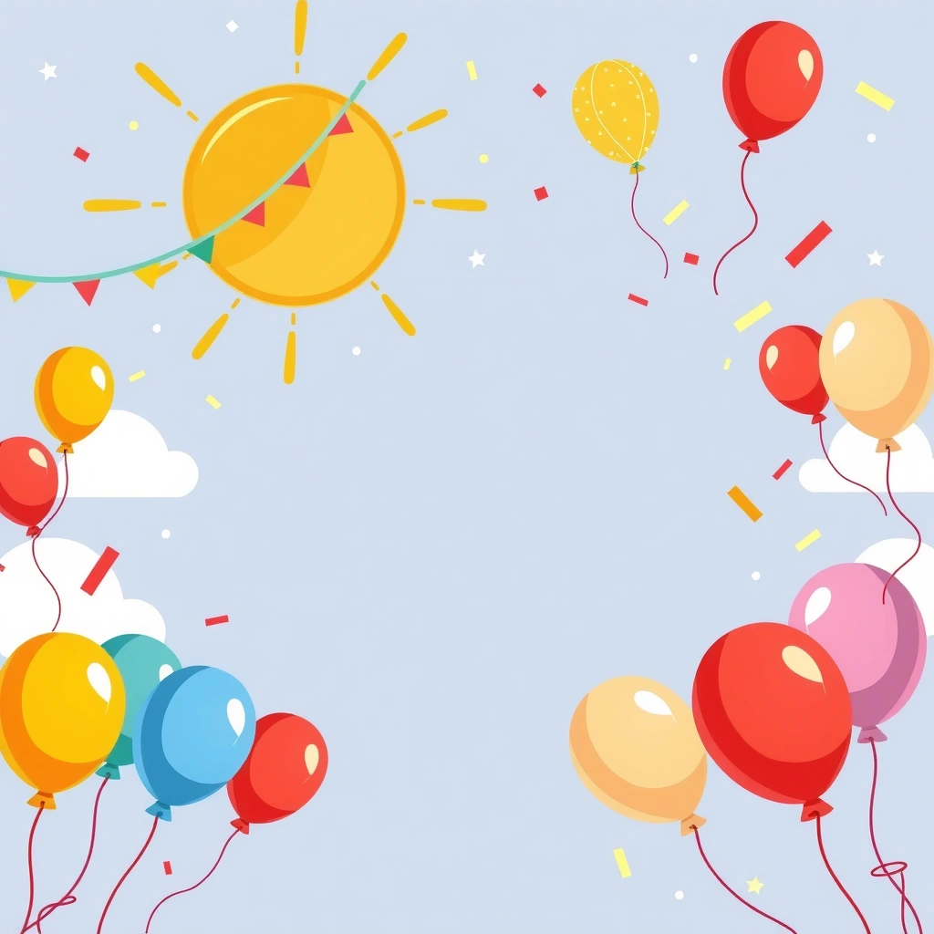 Baner/Plakat — nagłówek "Dzień Dziecka" (miejsce na tekst) - Szablony - Dzień Dziecka